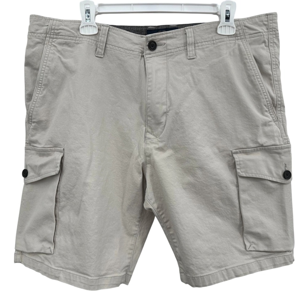 Lucky Saturday Stretch Cargo Shorts Cotton Khaki Chino 9" Inseam Men's 36